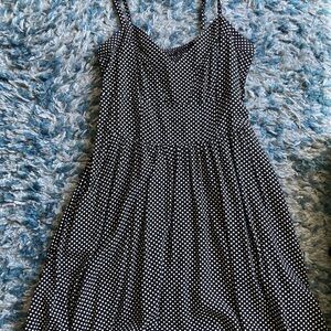 EXPRESS Black and White Polka Dot Dress size Small